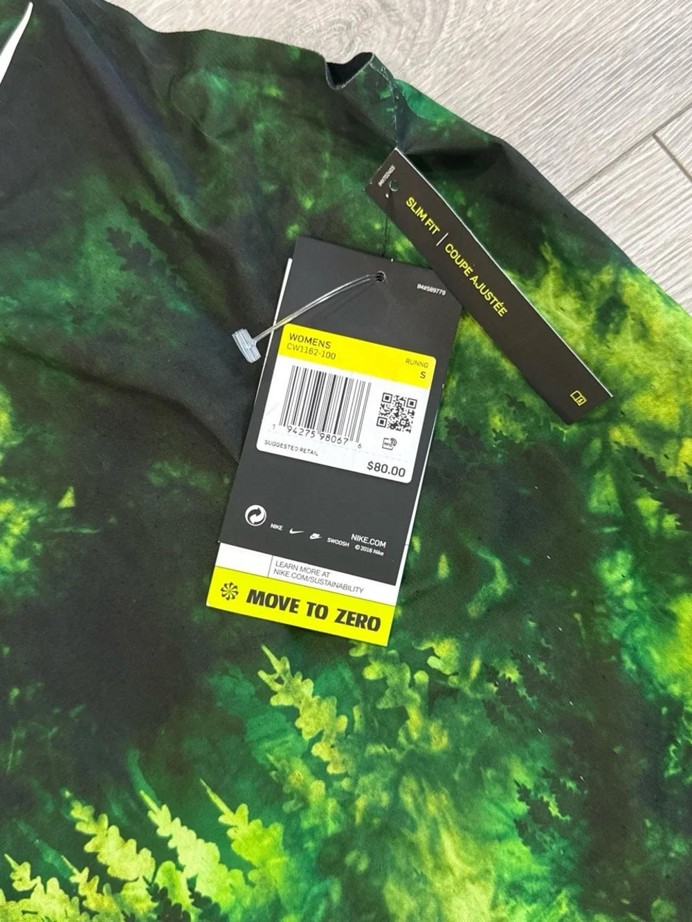 Nike Women's Green Tie-Dye Running Singlet